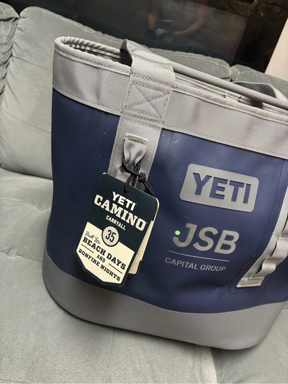 Yeti Camino Carryall 35 - Navy and Light Gray Two-Tone Tote